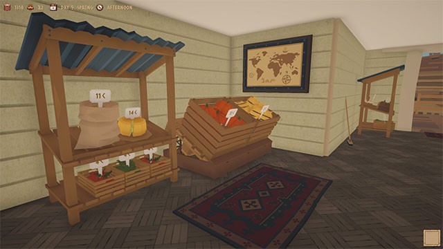 Xếp hàng lên kệ và định giá hợp lý để thu hút khách hàng mới trong khi chơi Old Market Simulator