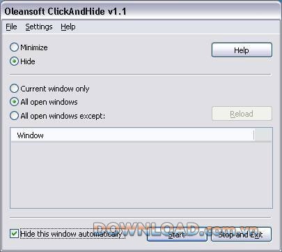 Oleansoft ClickAndHide