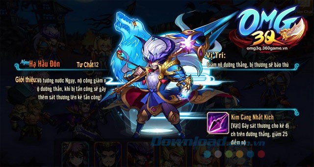 Hệ thống tướng trong OMG 3Q đa dạng, phong phú.