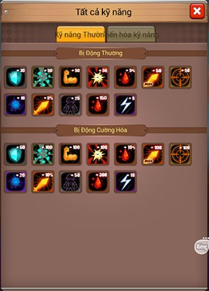 Kỹ năng nhân vật