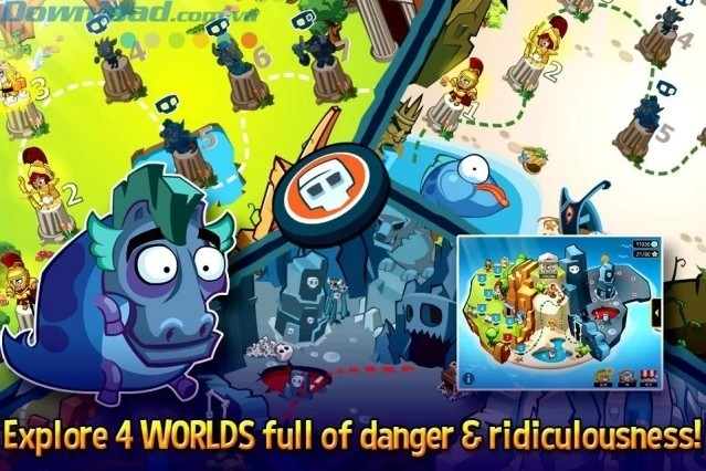 Khám phá 4 thế giới với đầy rẫy sự hiểm nguy