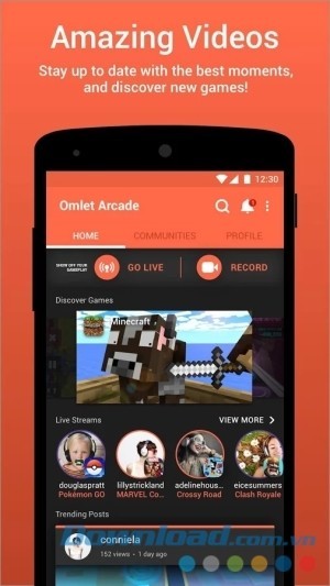 Omlet Arcade cho Android cập nhật mọi khoảnh khắc video tuyệt vời
