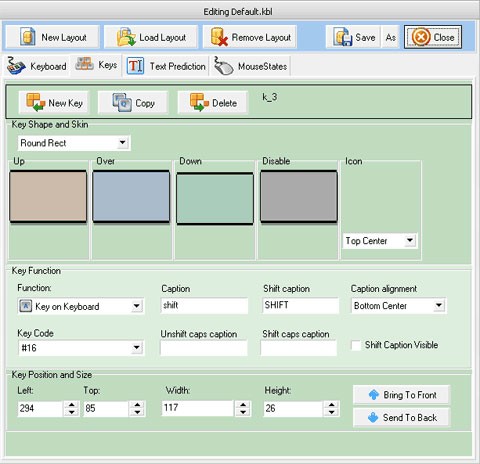 Thiết kế cấu trúc và chức năng của bàn phím ảo