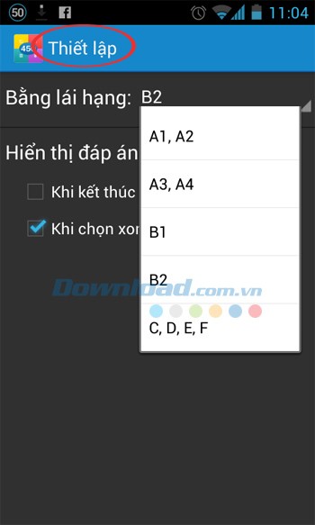 Ôn thi giấy phép lái xe cho Android