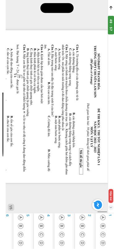 Tham gia vào các lần thi thử