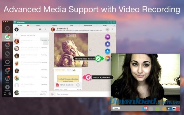 One Chat cho Mac hỗ trợ gửi file media và quay phim màn hình