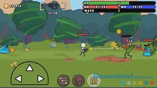 One Gun: Stickman cho Android dễ chơi nhưng cũng dễ