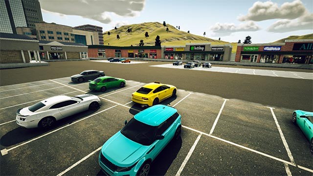 Làm chủ kỹ năng đỗ xe trong các bãi đỗ xe công cộng của Onefold Taxi Simulator game