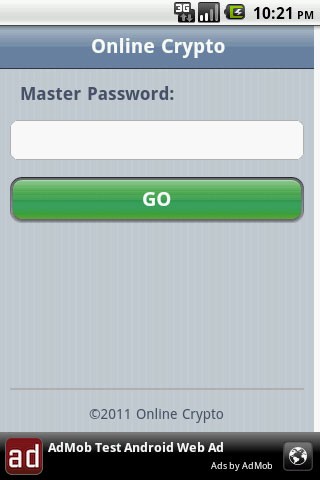 Online Crypto Password Manager for Android