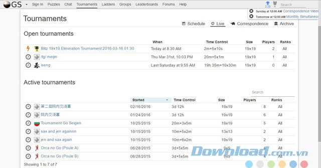 Các vòng đấu trong game