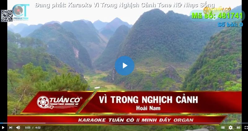 Giao diện khi hát trên Hát cho nhau nghe