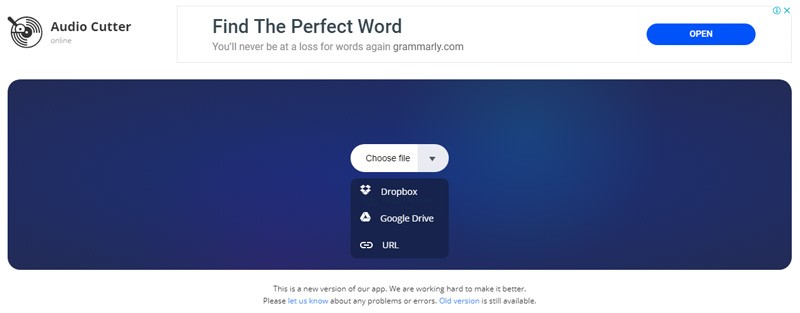 Giao diện của MP3 Cutter