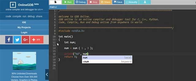 Chỉnh sửa, chạy và chia sẻ mã Pascal trực tiếp từ trình duyệt của mình