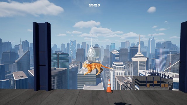 Chiêm ngưỡng cảnh quan thành phố từ trên cao với rất nhiều tòa nhà chọc trời, đường phố, xe cộ...