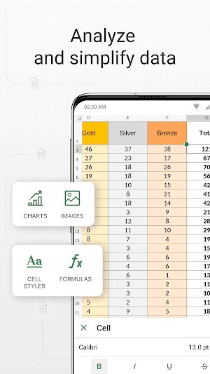 Trình chỉnh sửa bảng tính toàn diện