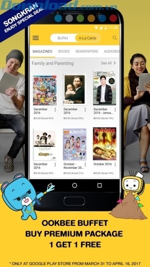 Đọc sách thỏa thích trên ookbee