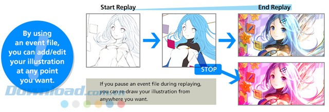 Xem lại quá trình vẽ trong openCanvas