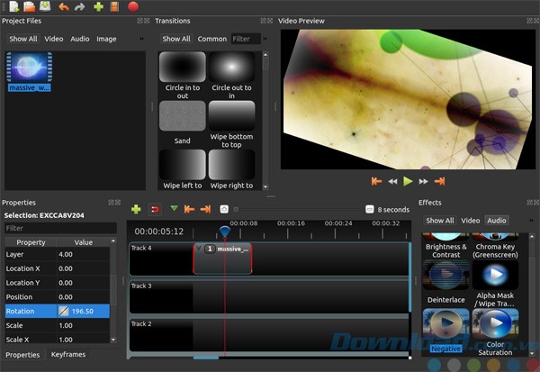 Giao diện của OpenShot Video Editor cho Mac