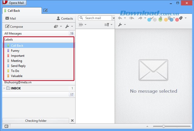 Opera Mail - Labels