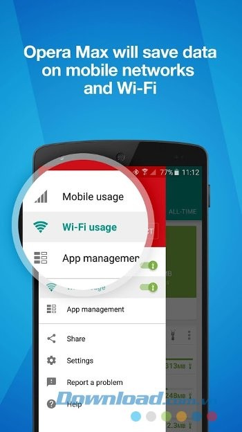 Quản lý dữ liệu hiệu quả hơn với Opera Max