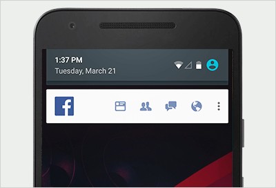 Opera Mini cho Android hiện thông báo facebook