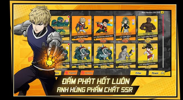 Hệ thống anh hùng cấp SSR phong phú