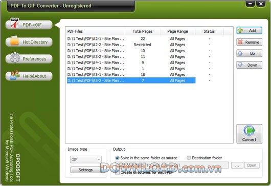 OpooSoft PDF To GIF Converter
