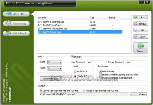 XPS To PDF Converter