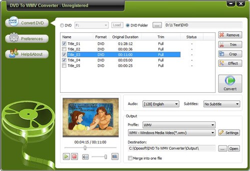 Oposoft DVD to WMV Converter