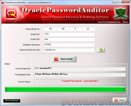 OraclePasswordAuditor