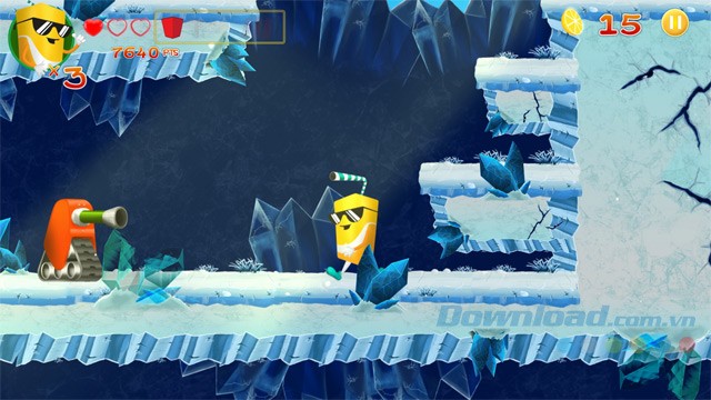 Đối phó với kẻ thù trong game phiêu lưu đi cảnh Orange Adventure