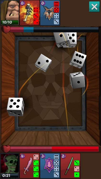 Đổ xúc xắc để kích hoạt vũ khí trong Orc Dungeon