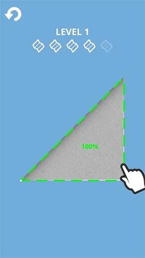 Gấp cho đến khi tờ giấy nằm gọn trong đường kẻ