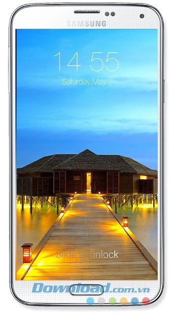 OS8 Lock Screen cung cấp nhiều kiểu hình nền