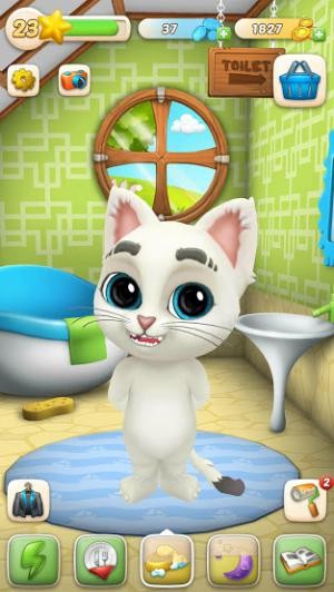 Chăm sóc chú mèo trắng xinh đẹp trong game Oscar the Cat