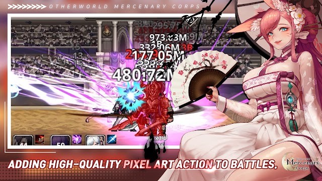 Thưởng thức nghệ thuật pixel chất lượng cao trong các trận chiến hành động của game Icon Otherworld Mercenary Corps