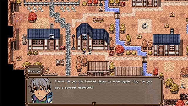 Our Town Hero là game phiêu lưu và xây dựng thị trấn pixel cổ điển