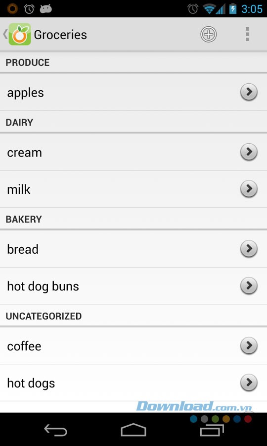 OurGroceries for Android