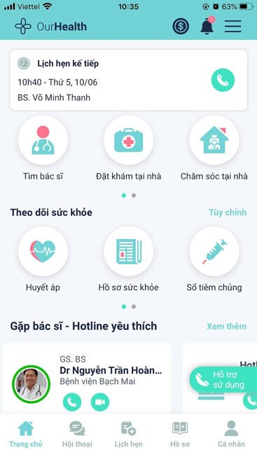 Trang chủ của OurHealth
