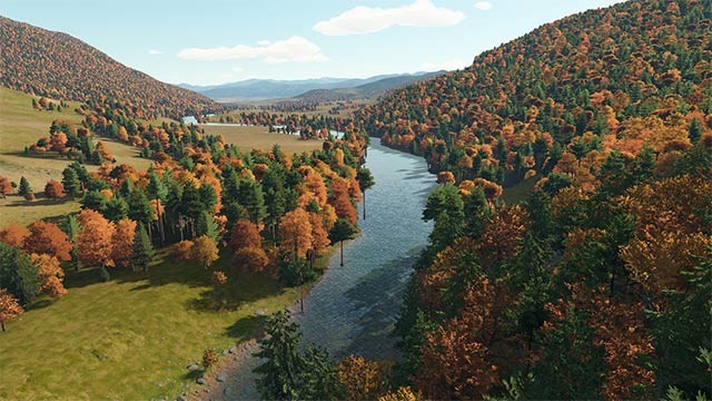 Phiêu lưu chiêm ngưỡng cảnh đẹp tự nhiên sống động do chính bạn sáng tạo trong Outerra World Sandbox game