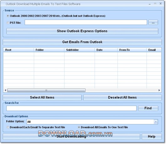 Outlook Download Multiple Emails To Text Files Software