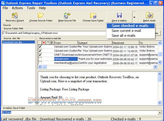 Outlook Express Repair Toolbox