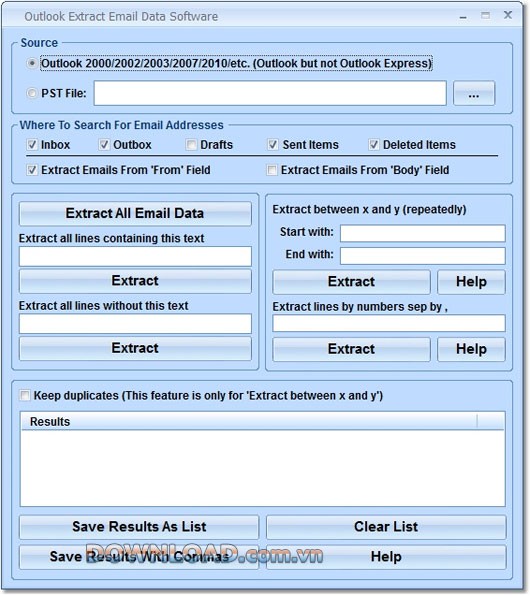 Outlook Extract Email Data Software