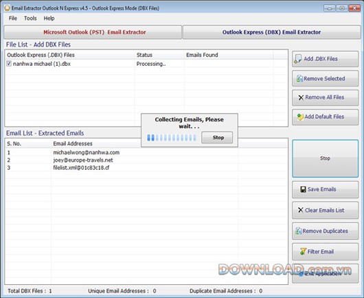 Outlook N Express Email Extractor