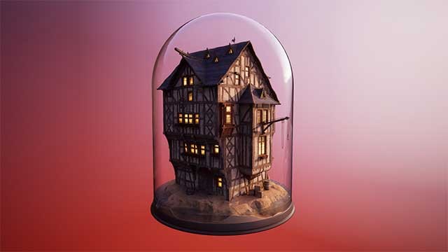 Sử dụng đế và vòm kính để trưng bày các các tác phẩm của bạn