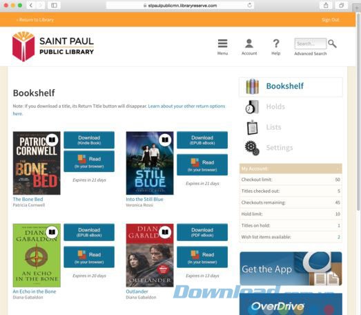 Tủ sách cá nhân của người dùng