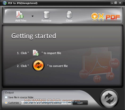 OX PDF to JPG Converter