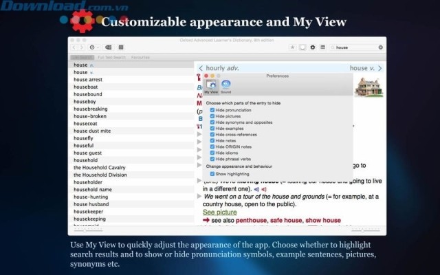 Tùy chỉnh hiển thị dễ dàng