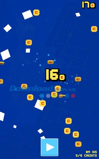 Điều khiển dũng sĩ Pac-man thu thập tiền vàng trong PAC-MAN 256