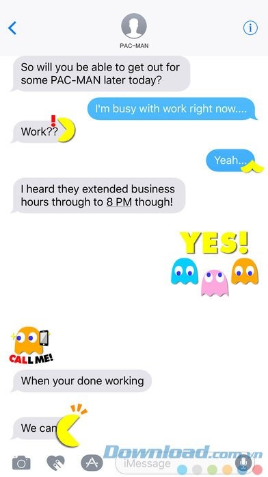 Thêm sticker PAC-MAN vào iMessage